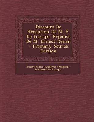 Book cover for Discours de Reception de M. F. de Lesseps