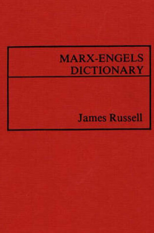 Cover of Marx-Engels Dictionary