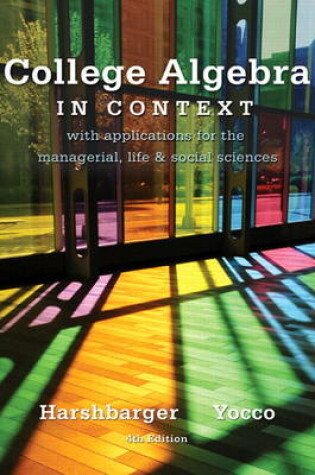 Cover of College Algebra in Context Plus NEW MyMathLab with Pearson eText-- Access Card Package