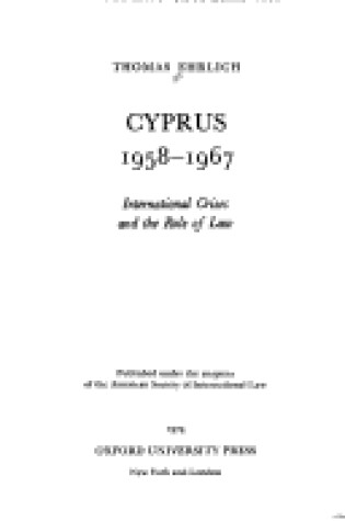 Cover of Cyprus, 1958-67