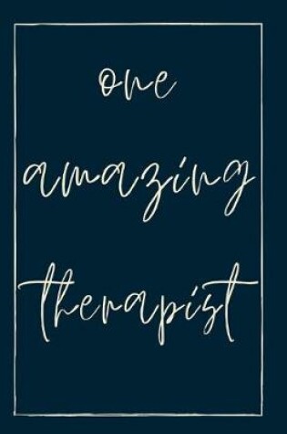 Cover of One amazing therapist
