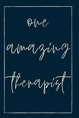 Book cover for One amazing therapist