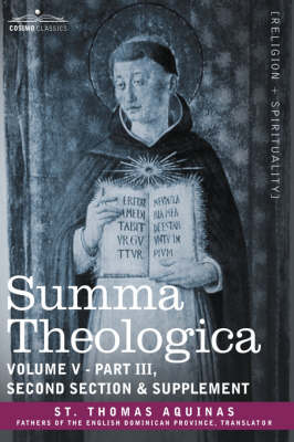 Book cover for Summa Theologica, Volume 5 (Part III, Second Section & Supplement)