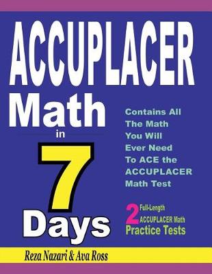 Book cover for Accuplacer Math in 7 Days