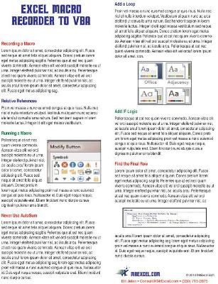 Book cover for Excel Macro Recorder to VBA Laminated Tip Card