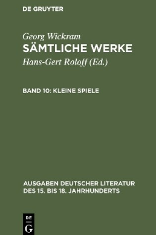 Cover of Kleine Spiele