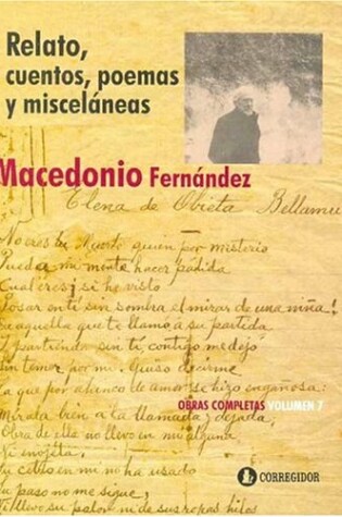 Cover of Relato, Cuentos, Poemas y Miscelaneas T. VI