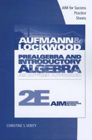 Cover of Prealgebra and Introductory Algebra, AIM for Success Practice Sheets