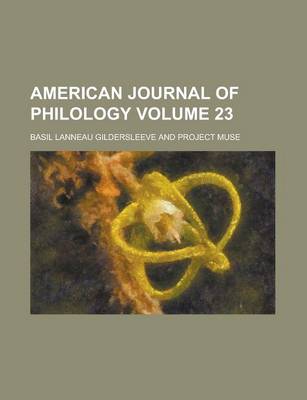 Book cover for American Journal of Philology Volume 23