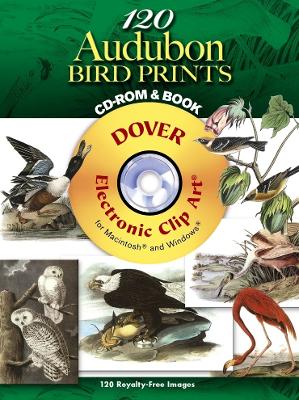 Book cover for 120 Audubon Bird Prints CD-ROM and Book