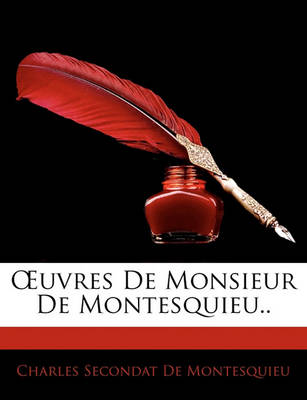 Book cover for Uvres de Monsieur de Montesquieu..