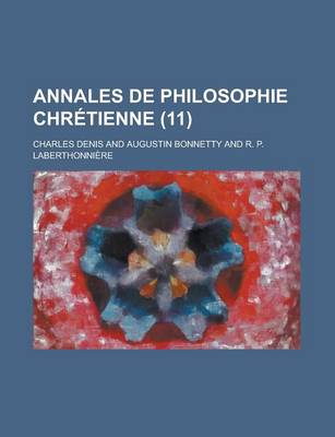 Book cover for Annales de Philosophie Chr Tienne (11)