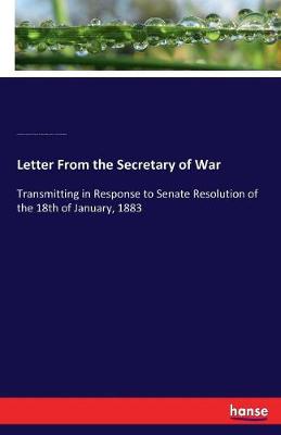 Book cover for Letter From the Secretary of War