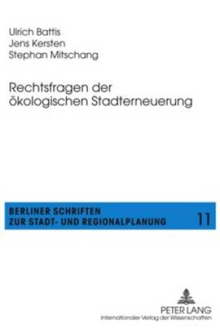 Cover of Rechtsfragen Der Oekologischen Stadterneuerung