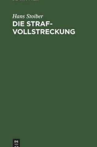 Cover of Die Strafvollstreckung