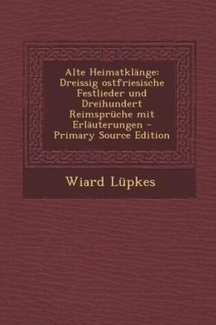 Cover of Alte Heimatklange