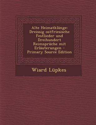 Book cover for Alte Heimatklange