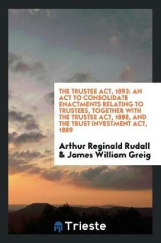 Cover of The Trustee Act, 1893