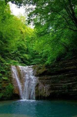 Cover of A Waterfall and a Lake in the Woods Nature Journal