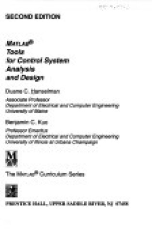Cover of Matlab Tool Control System Analysis MAC