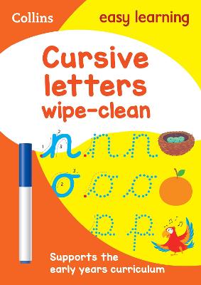 Book cover for Cursive Letters Age 3-5 Wipe Clean Activity Book