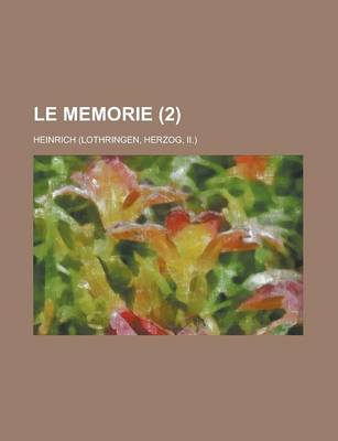 Book cover for Le Memorie (2 )