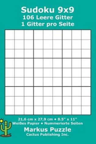 Cover of Sudoku 9x9 - 106 leere Gitter