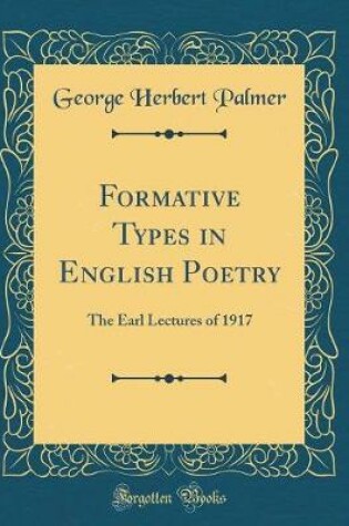 Cover of Formative Types in English Poetry