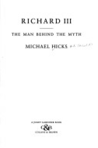 Cover of RICHARD III HICKS