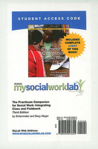 Cover of MyLab Social Work with Pearson eText -- Standalone Access Card -- for The Practicum Companion for Social Work