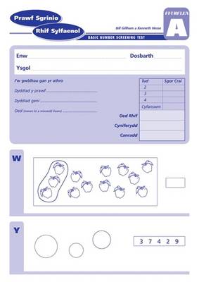 Book cover for Prawf Sgrinio Rhif Sylfaenol (Basic Number Screening Test-Welsh Edition) Pk10