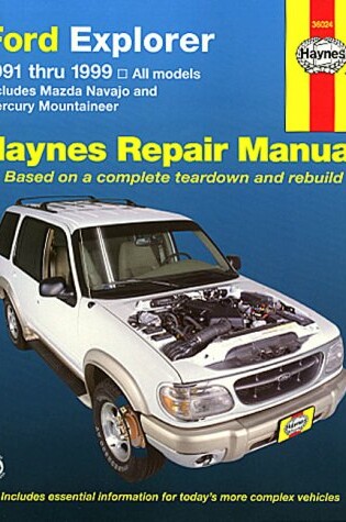 Cover of Ford Explorer, Mazda Navajo and Mercury Mountaineer (1991-1999) Automotive Repair Manual