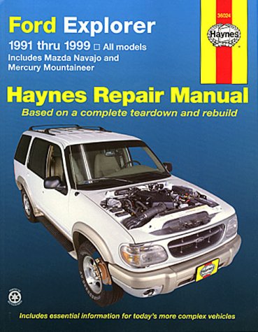 Book cover for Ford Explorer, Mazda Navajo and Mercury Mountaineer (1991-1999) Automotive Repair Manual