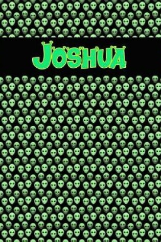 Cover of 120 Page Handwriting Practice Book with Green Alien Cover Joshua