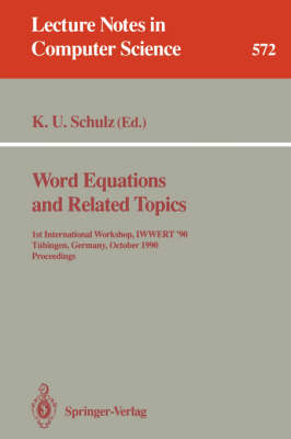 Book cover for Word Equations and Related Topics