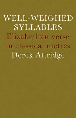 Book cover for Well-Weighed Syllables