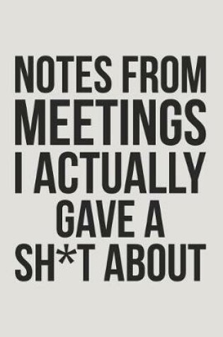 Cover of Notes from Meetings I Actually Gave a Sh*t about