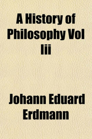 Cover of A History of Philosophy Vol III