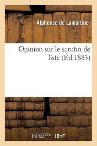 Cover of Opinion Sur Le Scrutin de Liste