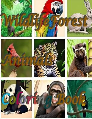 Book cover for Wildlife Forest Animals Coloring Book