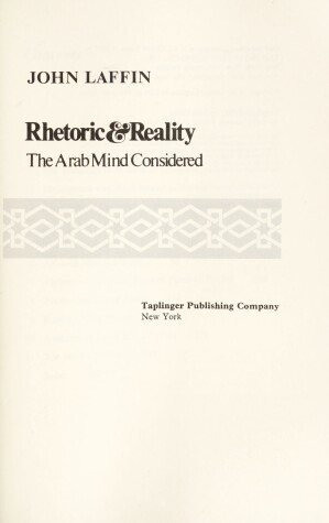 Book cover for The Arab Mind Considered