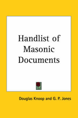 Cover of Handlist of Masonic Documents (1942)