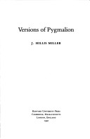 Book cover for Versions of Pygmalion