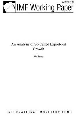 Book cover for An Analysis of So-Called Export-Led Growth