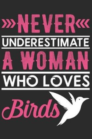 Cover of Never Underestimate a Woman Who Loves Birds