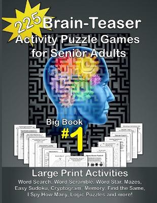 Book cover for 225 Brain-Teaser Activity Puzzle Games for Senior Adults, Big Book #1