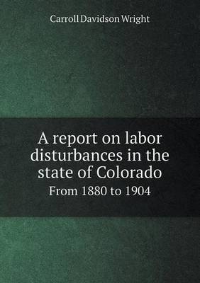 Book cover for A Report on Labor Disturbances in the State of Colorado from 1880 to 1904