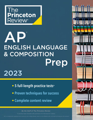 Book cover for Princeton Review AP English Language & Composition Prep, 2023