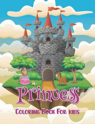 Book cover for Princess coloring book for kids