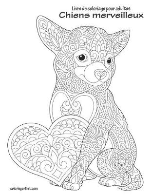 Cover of Livre de coloriage pour adultes Chiens merveilleux